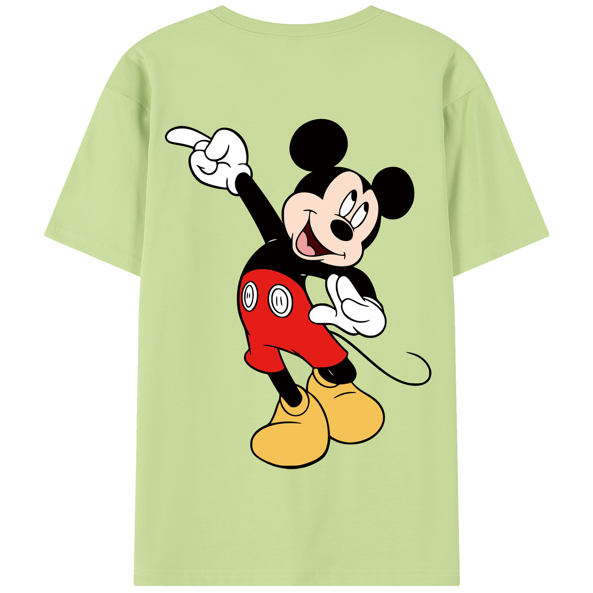 （画像用） ミッキーマウス Mickey Mouse 綿100％半袖Tシャツ（背面プリント）